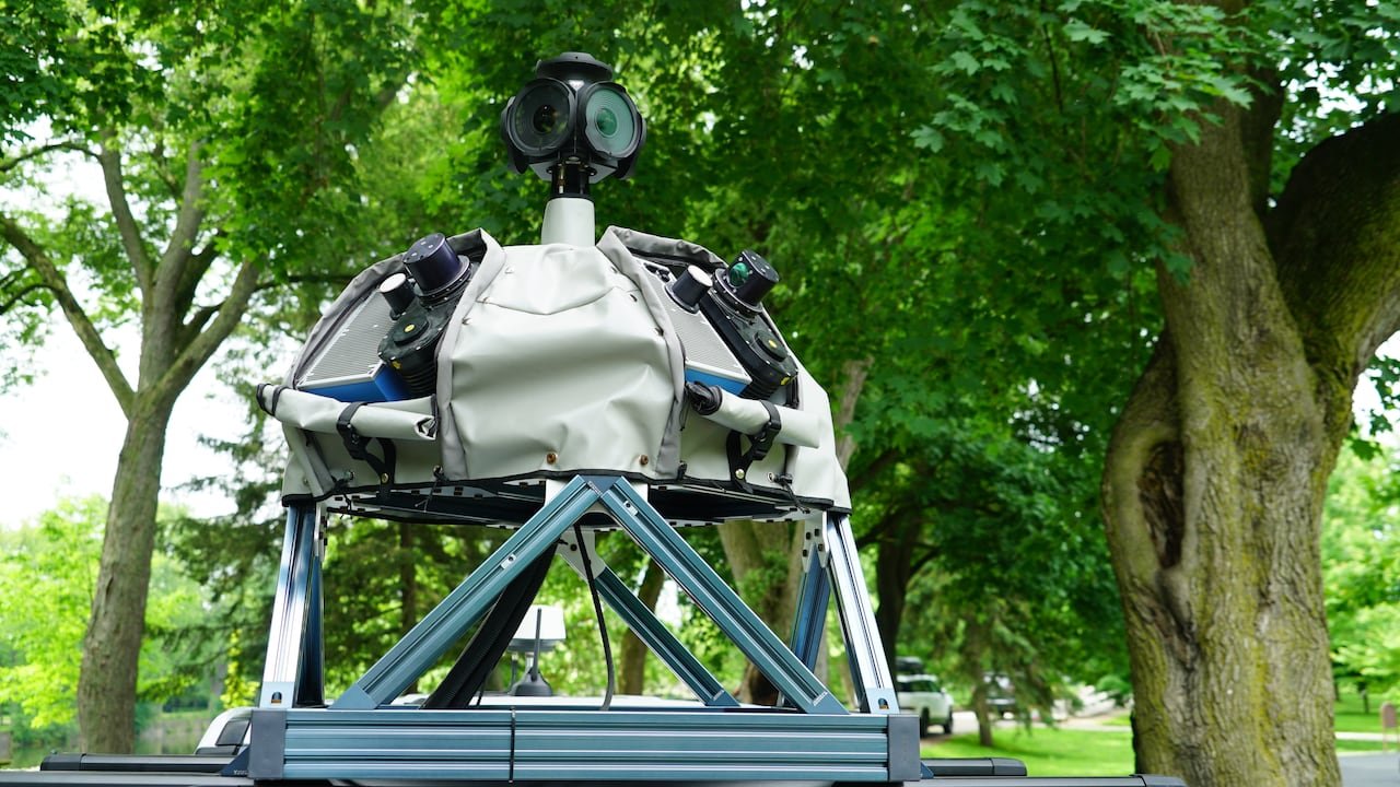 A large LIDAR camera.